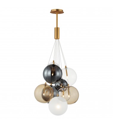  Burst 9-Light LED Pendant - Mixed-(E25087-148GLD)-ET2