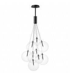 Burst 9-Light LED Pendant - Clear-(E25087-18BK)-ET2 Burst 9-Light LED Pendant - Clear-(E25087-18BK)-ET2