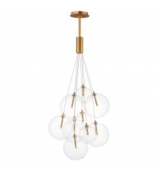 Burst 9-Light LED Pendant - Clear-(E25087-18GLD)-ET2 Burst 9-Light LED Pendant - Clear-(E25087-18GLD)-ET2