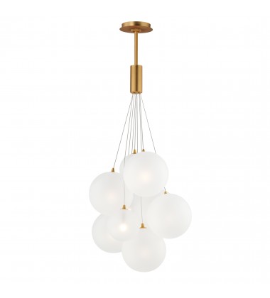  Burst 9-Light LED Pendant - Frost-(E25087-54GLD)-ET2