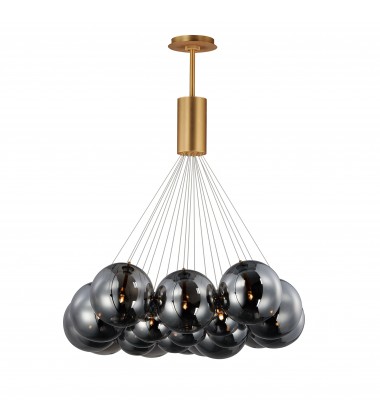  Burst 20-Light LED Pendant - Smoke-(E25088-142GLD)-ET2