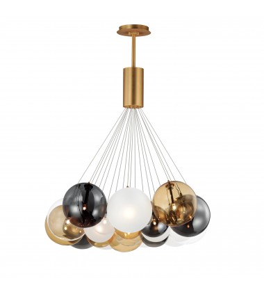  Burst 20-Light LED Pendant - Mixed-(E25088-148GLD)-ET2
