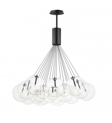  Burst 20-Light LED Pendant - Clear-(E25088-18BK)-ET2