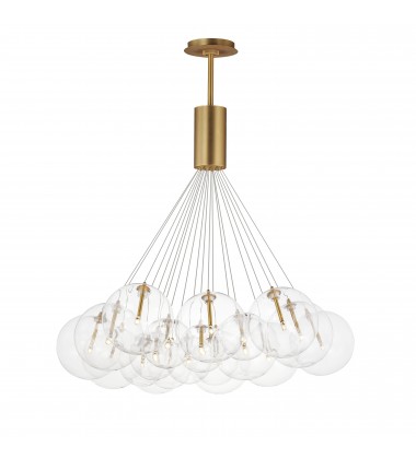  Burst 20-Light LED Pendant - Clear-(E25088-18GLD)-ET2