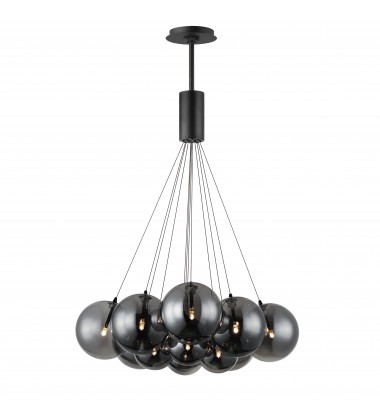  Burst 12-Light LED Pendant - Smoke-(E25089-142BK)-ET2