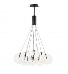  Burst 12-Light LED Pendant - Clear-(E25089-18BK)-ET2