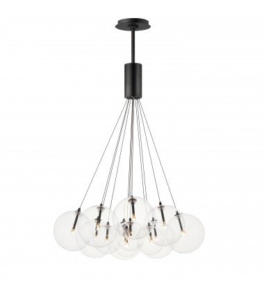  Burst 12-Light LED Pendant - Clear-(E25089-18BK)-ET2