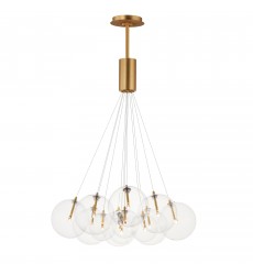  Burst 12-Light LED Pendant - Clear-(E25089-18GLD)-ET2