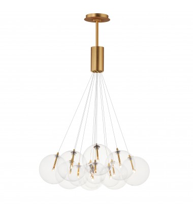  Burst 12-Light LED Pendant - Clear-(E25089-18GLD)-ET2