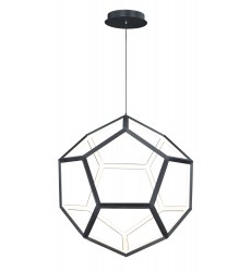  Penta Medium LED Pendant-(E25104-BK)-ET2