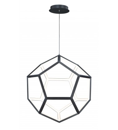  Penta Medium LED Pendant-(E25104-BK)-ET2