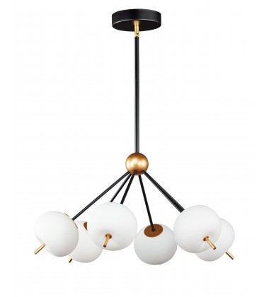  Quest 6-Light LED Pendant-(E25116-92BKGLD)-ET2