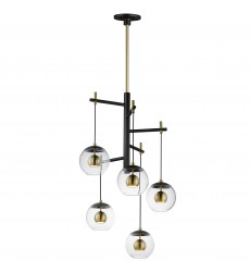 Nucleus 5-Light LED Pendant-(E25158-BKNAB)-ET2  Nucleus 5-Light LED Pendant-(E25158-BKNAB)-ET2