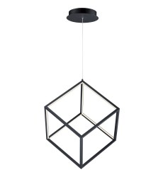  4 Square 1-Light LED Pendant-(E30582-BK)-ET2