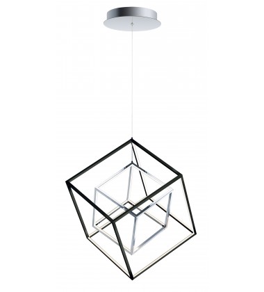  4 Square 2-Light LED Pendant-(E30584-BKPC)-ET2