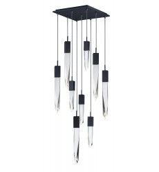  Quartz 9-Light LED Pendant-(E31246-20BK)-ET2