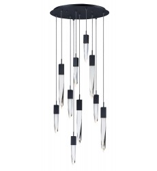  Quartz 10-Light LED Pendant-(E31247-20BK)-ET2