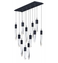  Quartz 12-Light LED Pendant-(E31248-20BK)-ET2