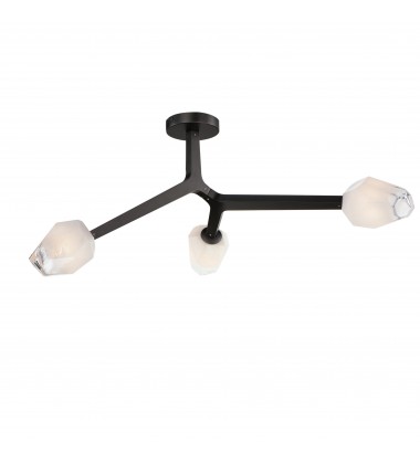  Blossom 3-Light LED Flush Mount-(E32790-93BK)-ET2