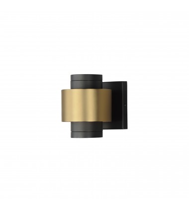  Reveal Small LED Outdoor Wall Sconce-(E34752-BKGLD)-ET2