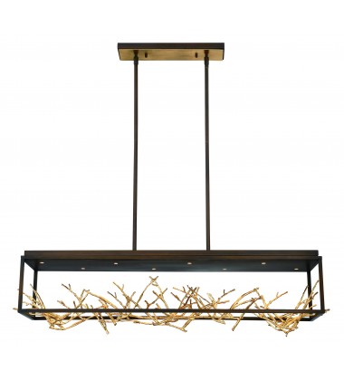  Gold-Black Chandelier (35642-015)-Eurofase