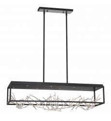 Silver-Black Chandelier (35642-023)-Eurofase Silver-Black Chandelier (35642-023)-Eurofase