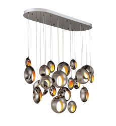  Chrome Black Chandelier (35912-019)-Eurofase