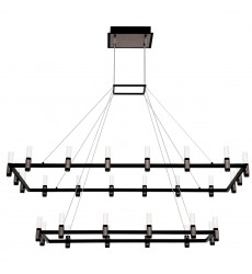 Satin Nickel Black Chandelier (37049-010)-Eurofase Satin Nickel Black Chandelier (37049-010)-Eurofase