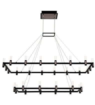  Satin Nickel Black Chandelier (37049-010)-Eurofase