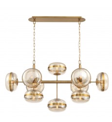  Brass Chandelier (37089-016)-Eurofase