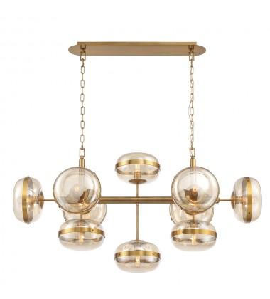  Brass Chandelier (37089-016)-Eurofase
