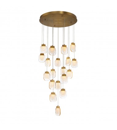  Gold Chandelier (37192-013)-Eurofase