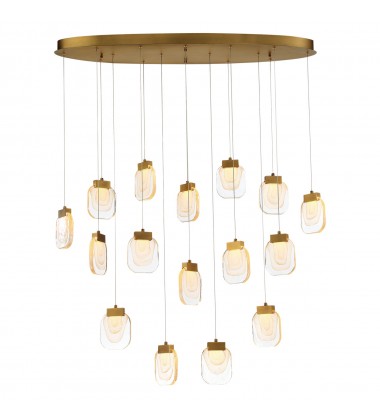  Gold Chandelier (37194-017)-Eurofase