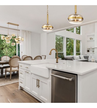  Brass Pendant (37197-018)-Eurofase