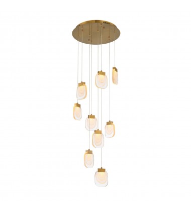  Gold Chandelier (38043-017)-Eurofase