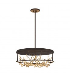  Gold-Black Chandelier (38097-010)-Eurofase