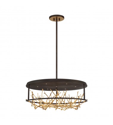  Gold-Black Chandelier (38097-010)-Eurofase
