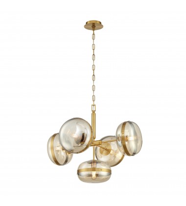  Brass Chandelier (38129-018)-Eurofase