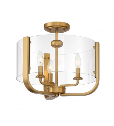  Gold Flush Mount (38156-014)-Eurofase