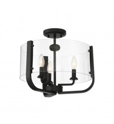  Black Flush Mount (38156-038)-Eurofase