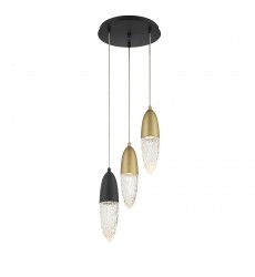  Gold-Black Chandelier (43858-046)-Eurofase