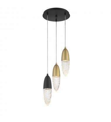  Gold-Black Chandelier (43858-046)-Eurofase