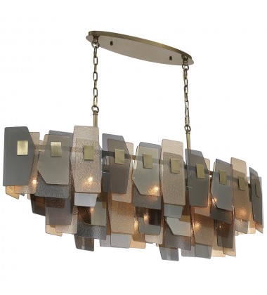  Brass Chandelier (43874-019)-Eurofase