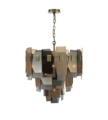  Brass Chandelier (43875-016)-Eurofase