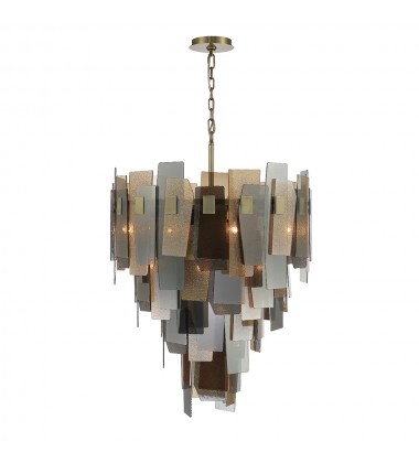  Brass Chandelier (43876-013)-Eurofase