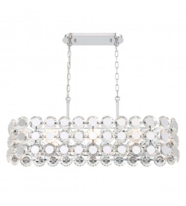  Chrome Chandelier (44287-016)-Eurofase