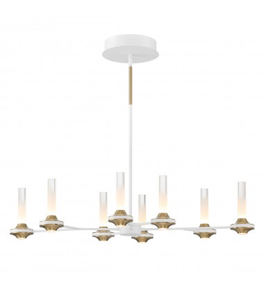  White Chandelier (45714-023)-Eurofase