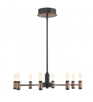  Brass-Black Chandelier (46352-019)-Eurofase
