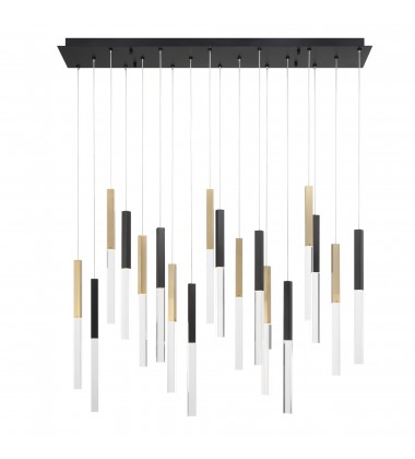 Gold-Black Chandelier (46771-025)-Eurofase Gold-Black Chandelier (46771-025)-Eurofase