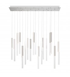 Polished Nickel Chandelier (46771-032)-Eurofase Polished Nickel Chandelier (46771-032)-Eurofase